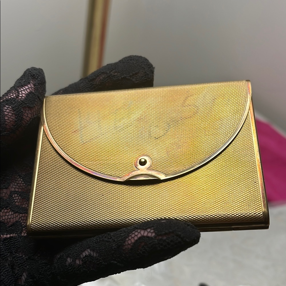Coty gold tone mirror Compact
